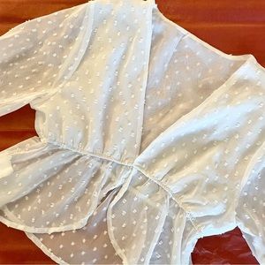 Blouse with Raised Polka Dots